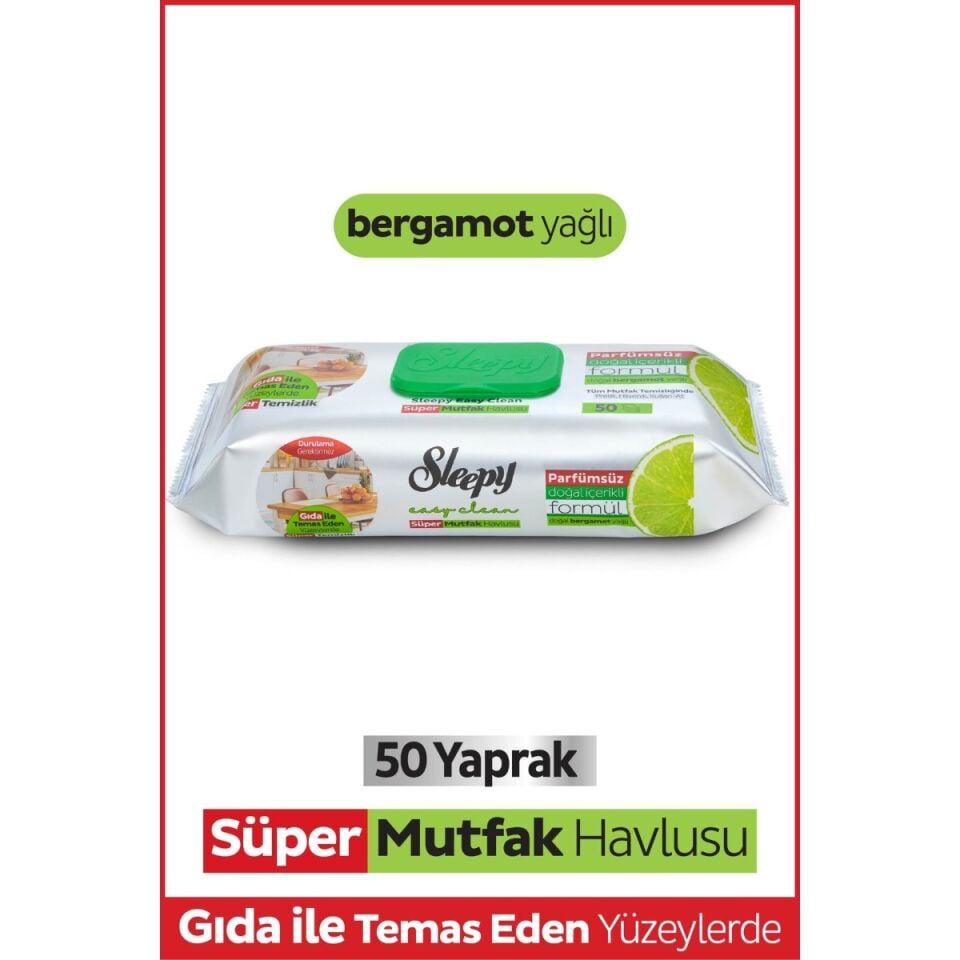 SLEEPY- MUTFAK HAVLUSU BERGAMOT 50 Lİ*12