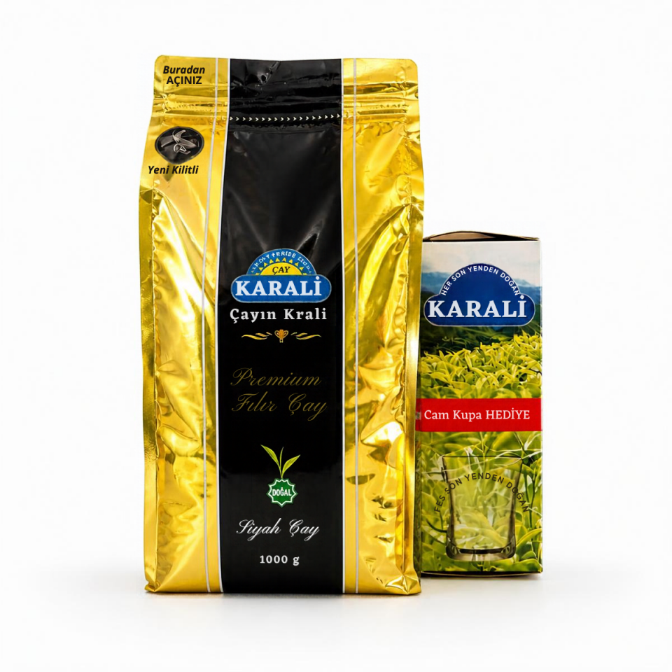 Karali Çay Premium Kupalı 1 kg (6'lı Koli)