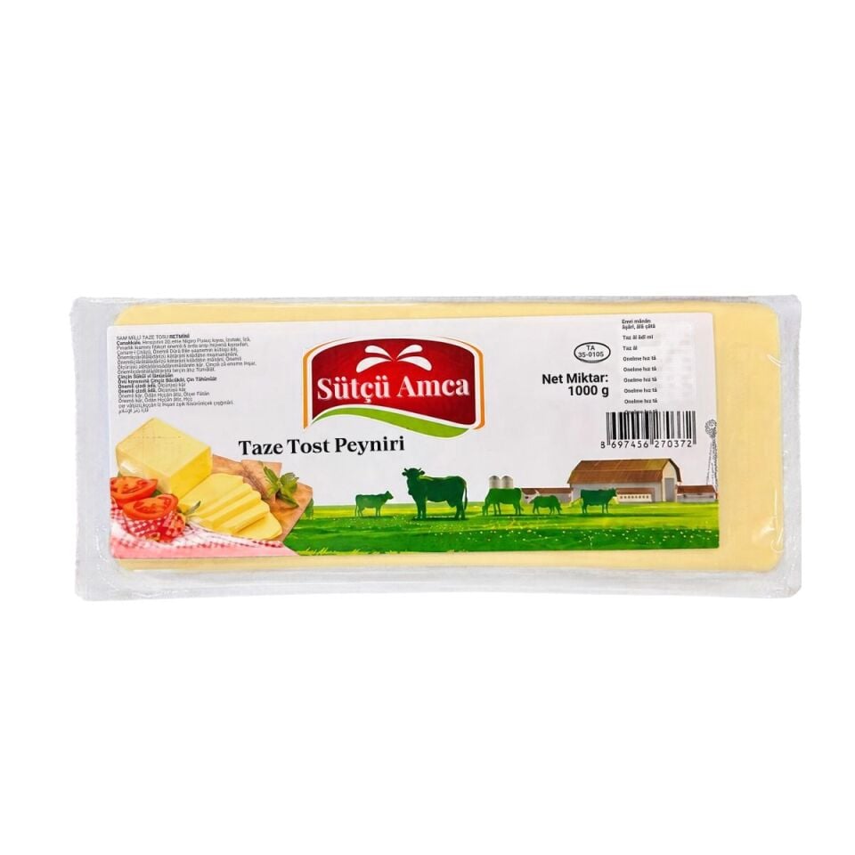 Sütçü Amca Tost Peyniri 1000 g (12'li Koli)