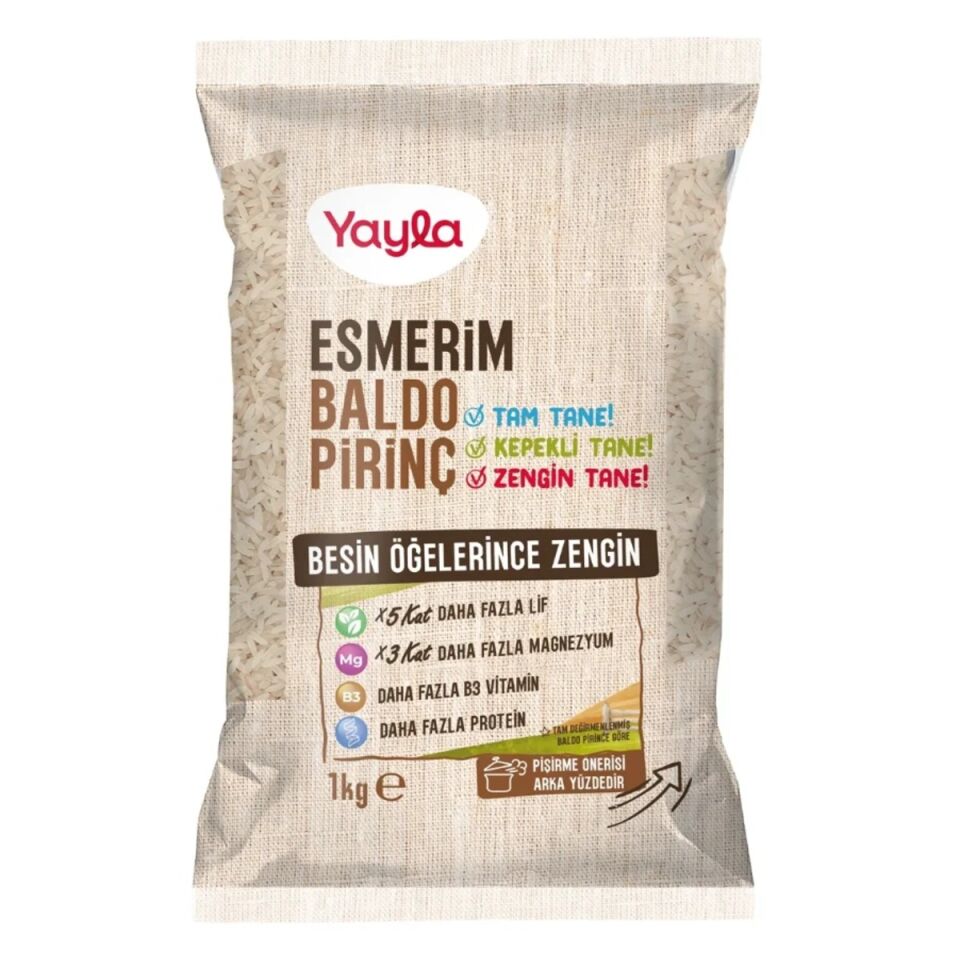 YAYLA 1 KG PİRİNÇ ESMERİM BALDO*16