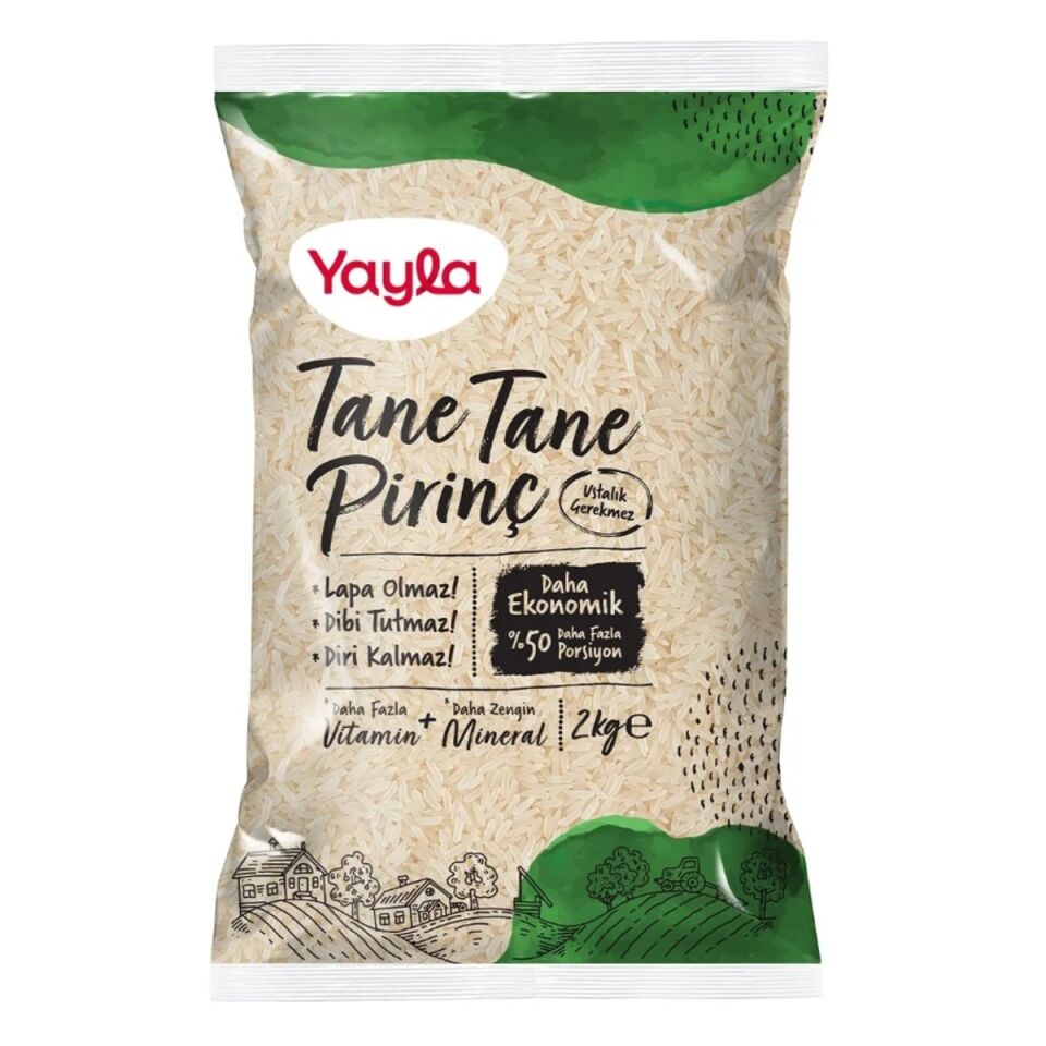 YAYLA 2 KG  PİRİNÇ TANE TANE *10