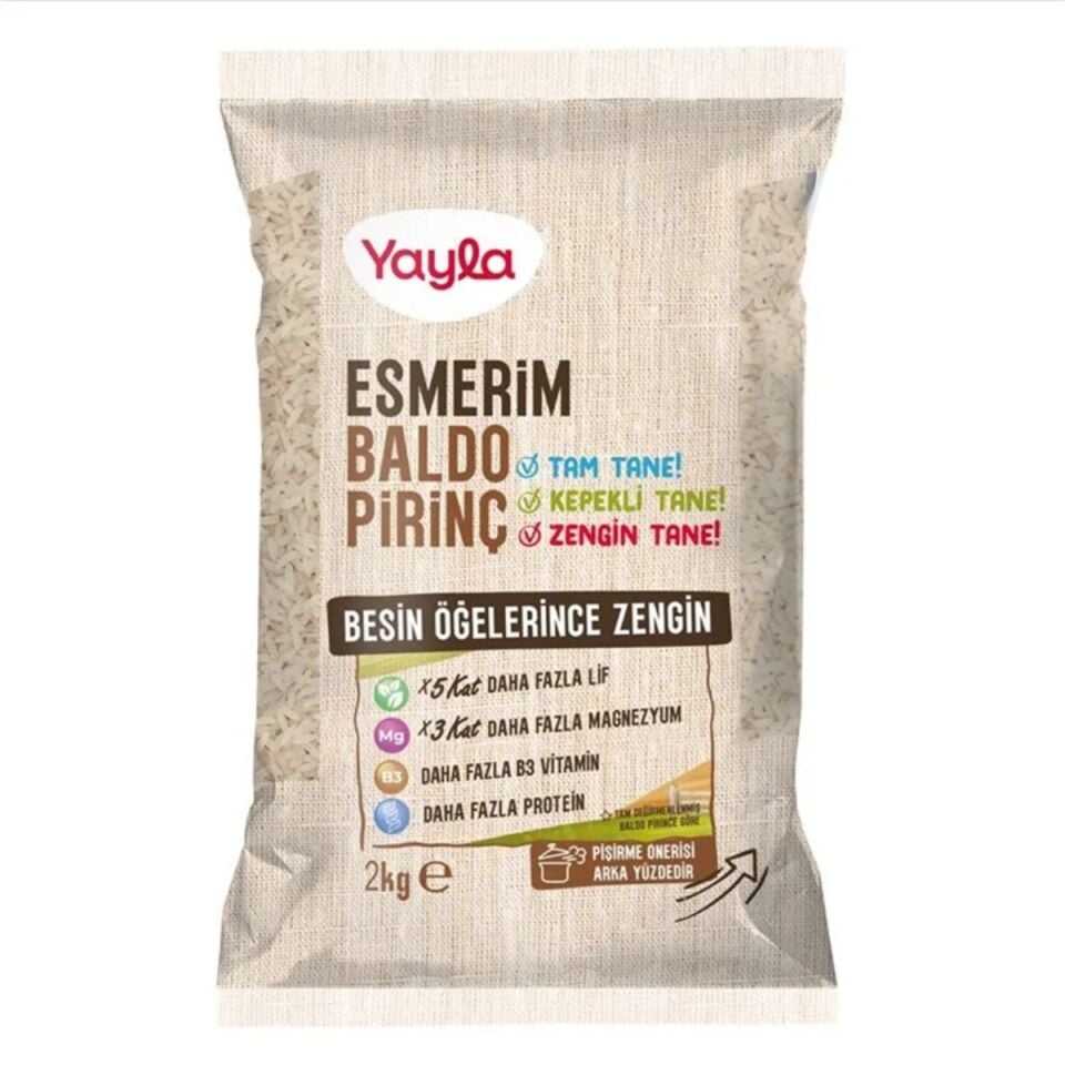 YAYLA 2 KG  PİRİNÇ ESMERİM BALDO.*10