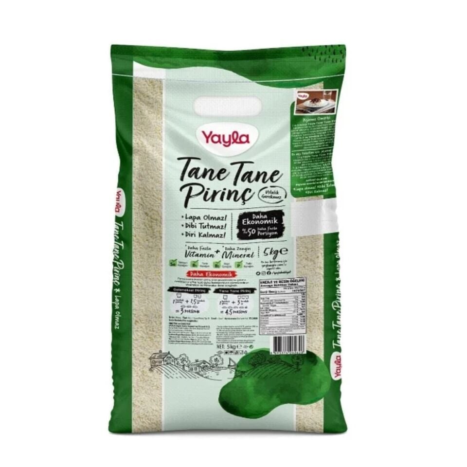 YAYLA 5 KG PİRİNÇ TANE TANE *4