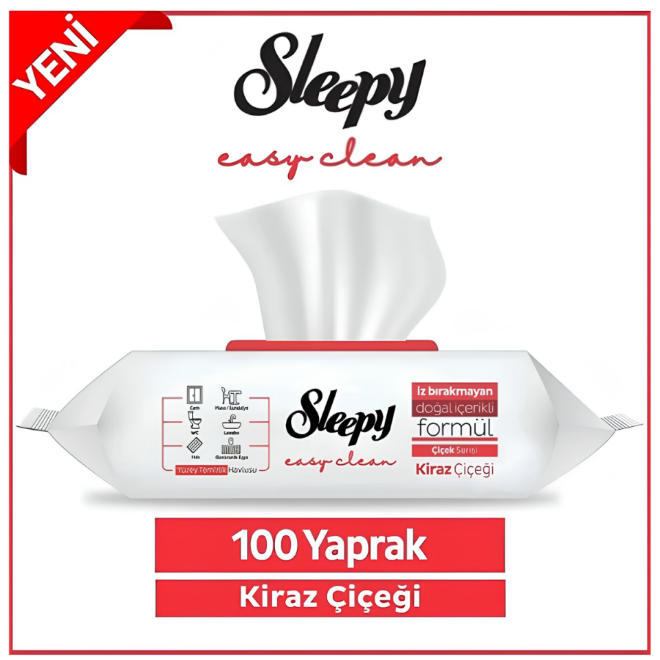 SLEEPY YÜZEY TEMİZ.HAV.KİRAZ ÇİÇEĞİ 100 LÜ*12