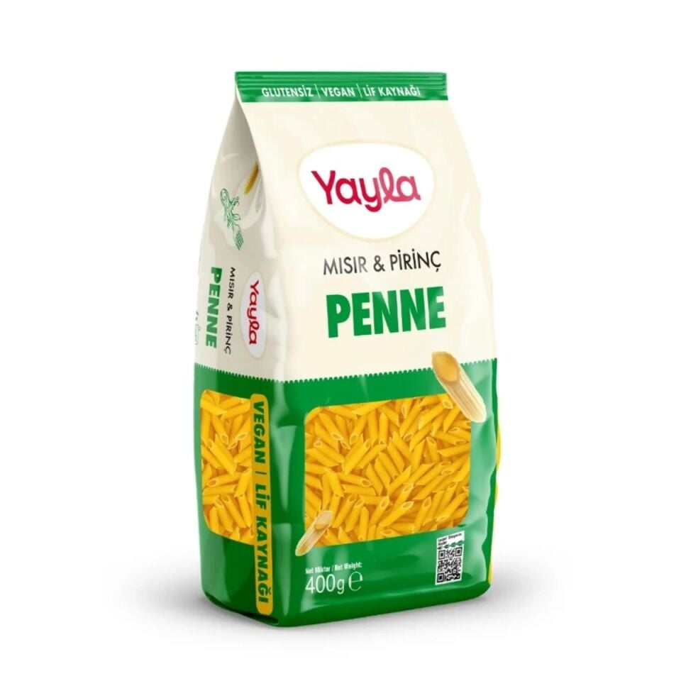 400 gr.Yayla Mısır Pirinç Penne OPP*15