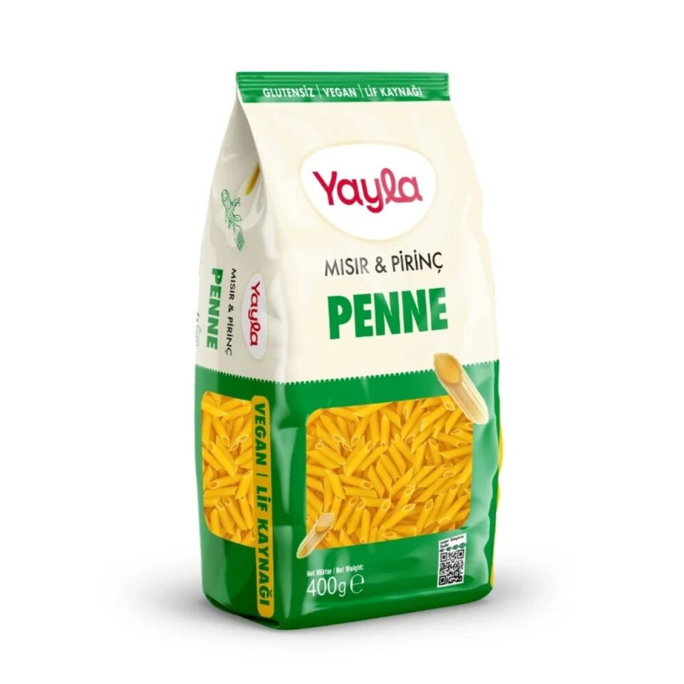 400 g Yayla Mısır Pirinç Penne Opp (15'li Koli)