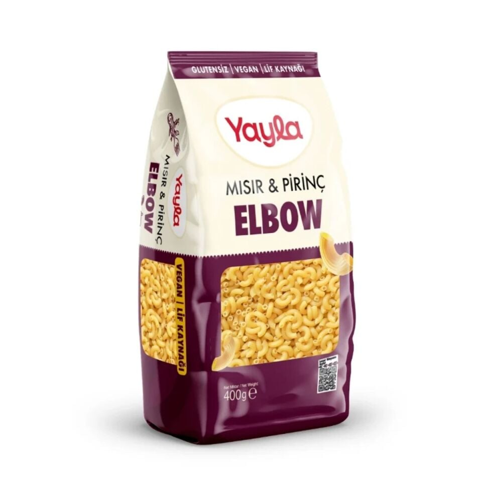 400 gr.Yayla Mısır Pirinç Elbow OPP*18