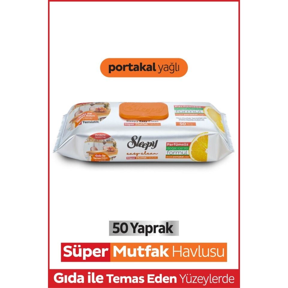 SLEEPY MUTFAK HAVLUSU PORTAKAL 50 Lİ*12