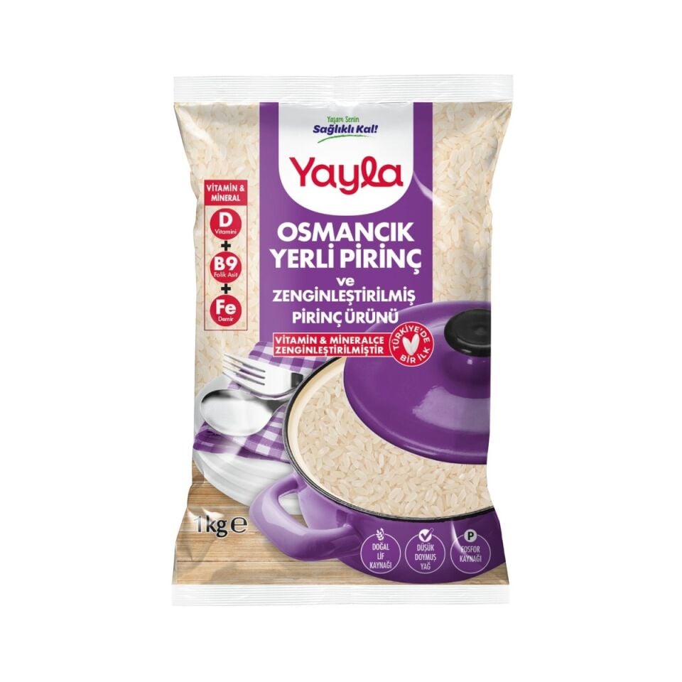 YAYLA 1 KG PİRİNÇ OSMANCIK ZENGİNLEŞTİRİLMİŞ*16