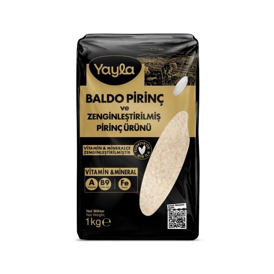 Yayla 2 kg Baldo Pirinç Zenginleştirilmiş (10'lu Koli)