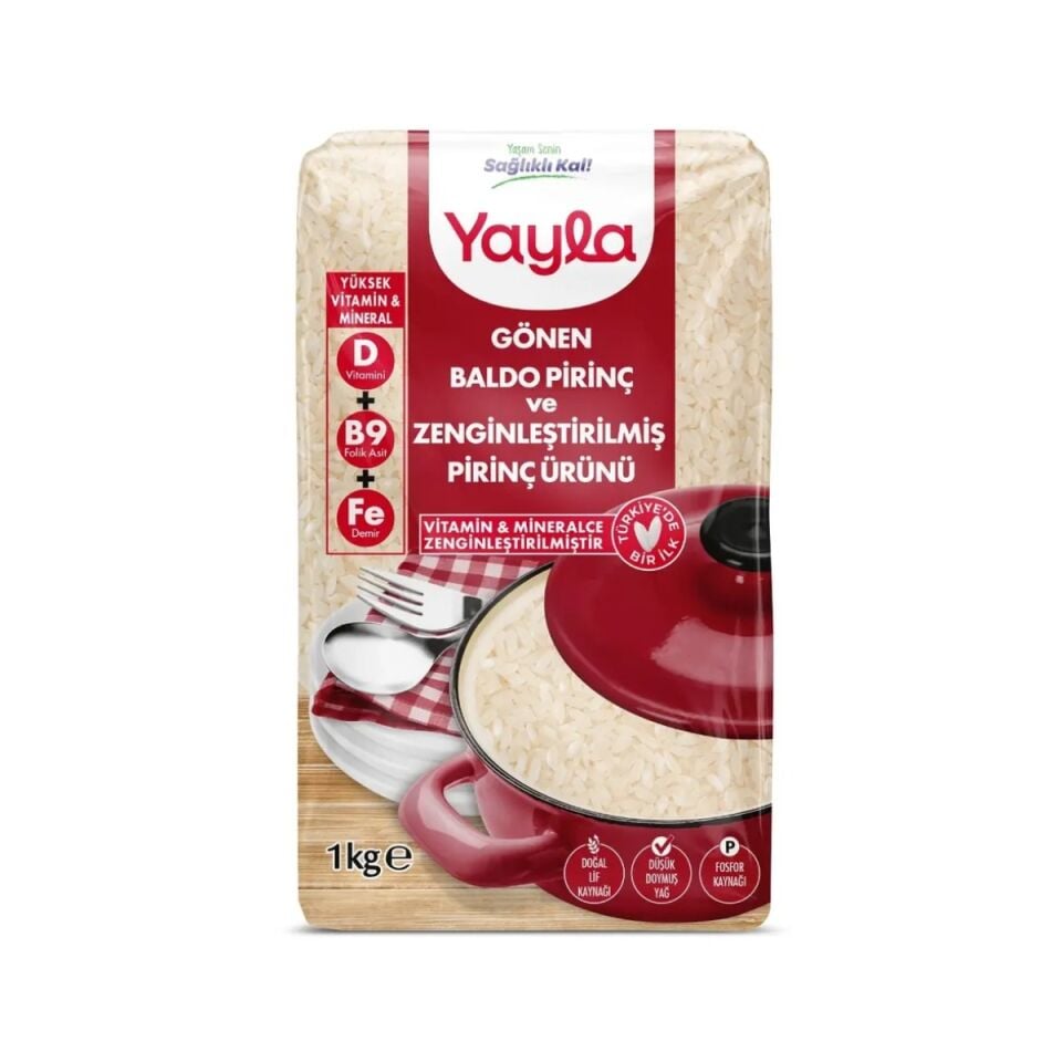 Yayla 2 kg Pirinç Gönen B.Zenginleştirilmiş (10'lu Koli)