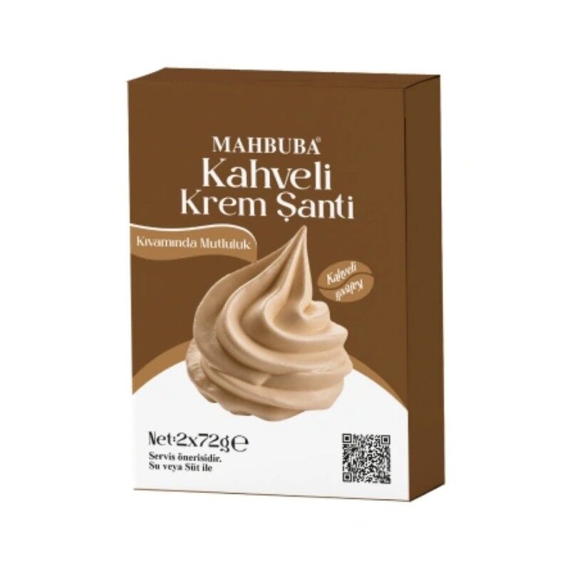 Mahbuba Krem Şanti Kahveli 2*72 g (24'lü Koli)
