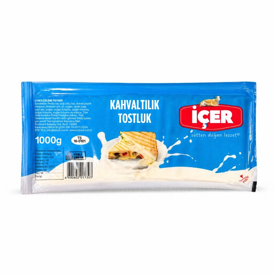 İçer Tost Peyniri 1000 g (12'li Koli)