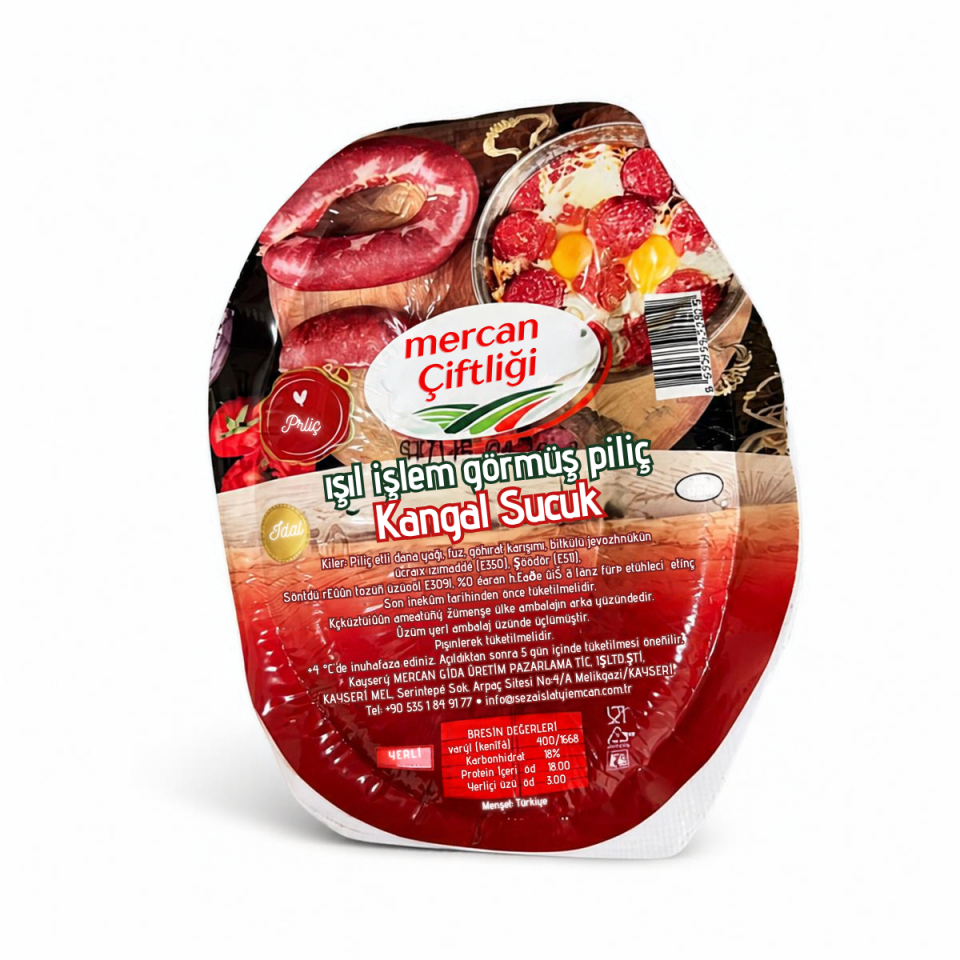 Mercan Tavuk Sucuk Vakumlu 180 g (35'li Koli)