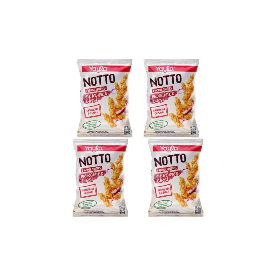 55 g Yayla Notto Fırınlanmış Mercimek Cipsi Sriracha Çeşnili (50'li Koli)